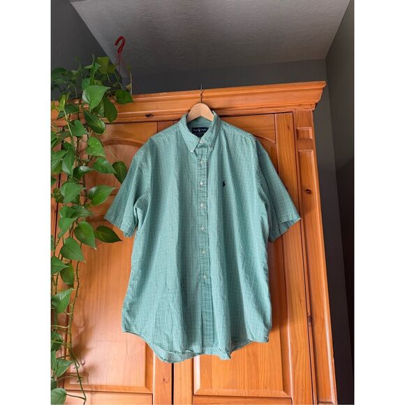 Ralph Lauren Blake Green Check Short Sleeve Shirt Size XXL - Picture 2 of 7